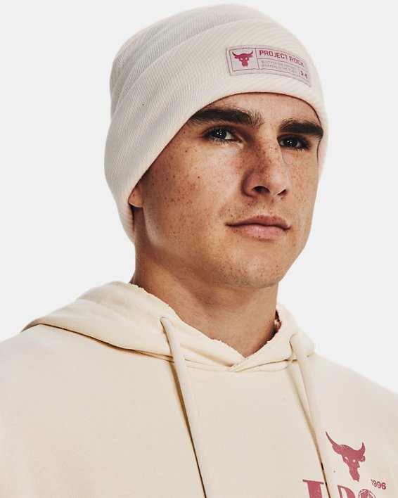 Men's Project Rock Beanie in White image number 1